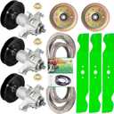 Lawn Mower Deck Rebuild Kit for Cub Cad et MT D White Troy Bi lt GT1554 GT-954 Big Red GT54 54 inch Deck Include (3) Spindle 618-04608A (2) Idler 756-04129 (3) Blade 742-0677 (1) Be lt 754-0642