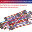 Dupont 2.54mm Wire Male to Female Dupont Connector and 22AWG Pre-Crimped Cable, Single Row 1/2/3/4/5/6/7/8/9/10P JST Connector with Length of 10/30/50/100cm Dupont Wire (5Pcs MF 3P-10CM)