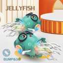 Music Jellyfish,Octopus Toys with Auto-Avoidance - Crawling & Dancing Baby Toy, Music, Perfect Sensory Toy for Tummy Time & Toddler Play (Green)