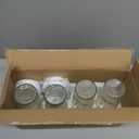 OTOB 4 Pack Glass Tumbler with Straws and Lids, 24oz Iced Coffee Mason Jar Cups, Clear Tumblers with Handle Bamboo Lid, Wide Mouth Boba Drinking Water Glasses for Smoothies Beer Juice Tea Soda Fruit