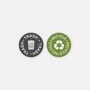 Recycle & Trash Stickers, Decal for Trash Bin Recycle Sticker Home, Office, Car Bumper, Waterproof, 3 Inches