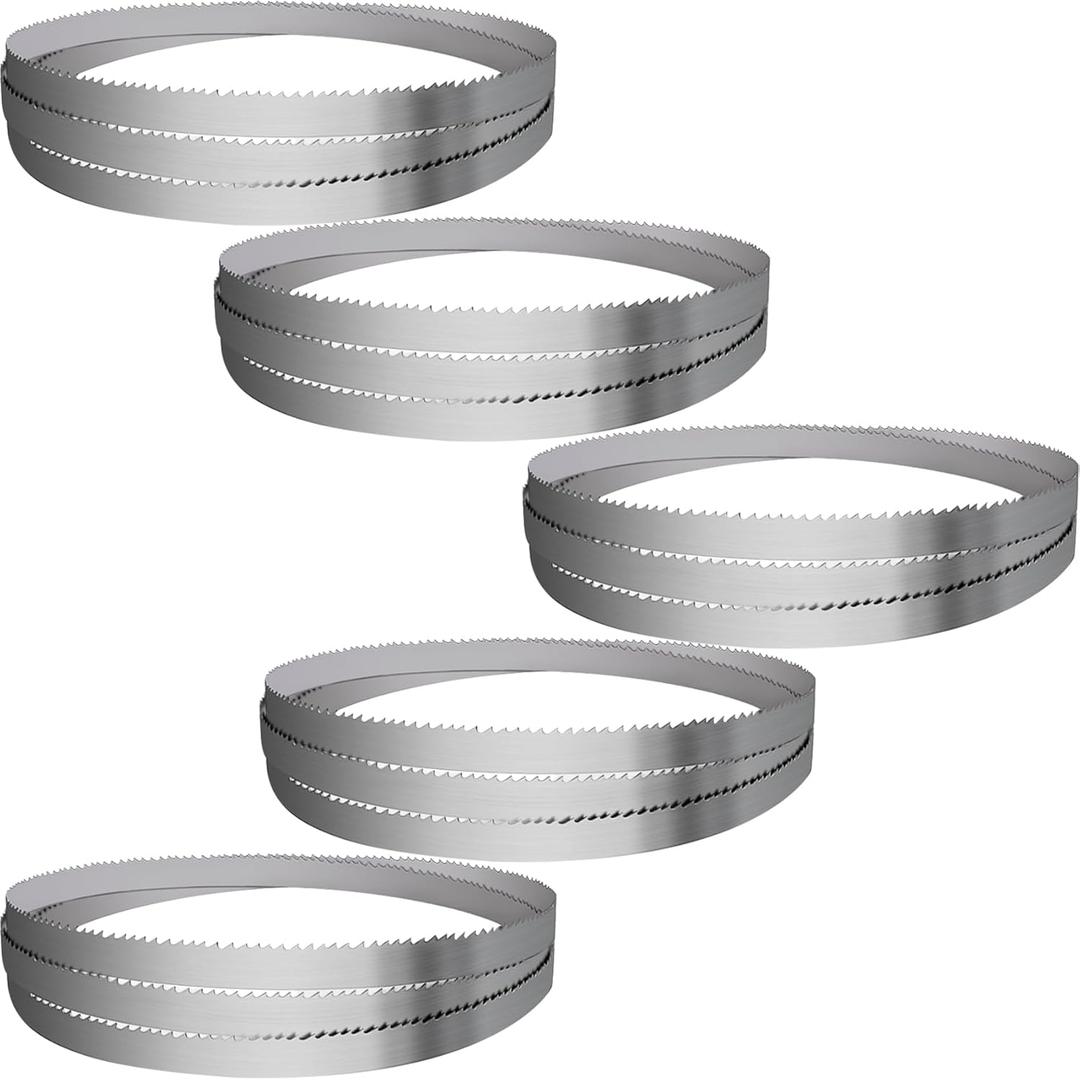 144" Sawmill Bandsaw Blades 5-Pack Compatible with Wood-Mizer, Bandsaw Blades Compatible with Woodland, Harbor Freight, Frontier, Timbery,TMG Industrial Mills, 10All-Purpose Sawing
