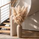 46" inch 20 Stems Natural Pampas Grass Decor Tall, Pompas Grass, Tall Pampas Grass for Weddingm, Farmhouse, Boho Home Decor (Beige)