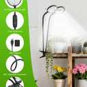 Grow Lights for Indoor Plants Full Spectrum, Clip On Plant Light with Timer 4/8/12/18H, Adjustable Gooseneck, 5 Dimming Levels, LED Grow Lamp for Houseplants