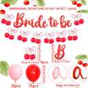 34 PCS Bride to Be Cherry Themed Bridal Shower Decorations Coquette Cherry Banner Balloons Shes Tying the Knot Bachelorette Party Decor Wedding