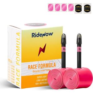 RideNow Bike Inner Tube, 2-Pack MTB 24''/ 1.9-2.5 TPU Bike Tube with 45mm Presta Valves, Lightweight 60g & Puncture Resistant Bicycle Inner Tube(Include Bike Inner Tire Patch Repair Kits)