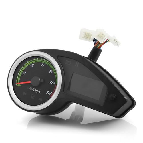 Motorcycle Odometer Speedometer Tachometer Fuel Gauge LCD Screen Digital Display