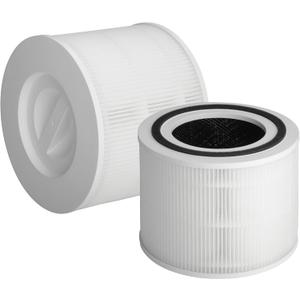 Core 300 Air Purifier Replacement HEPA Filter 3-in-1 Balance for LEVOIT Core 300-P/300S, H13 True HEPA + Activated Carbon, 99.97% Dust Pollen Pet Dander Smoke, 2 Pack (White)
