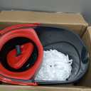 O-Cedar Easywring Microfiber Spin Mop & Bucket Floor Cleaning System with 1 Extra Refill,Red / Gray
