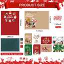64 Sets Christmas Dog Happy Holidays Cards with Envelopes Dog Greeting Cards with Stickers Bulk Red Green Dogs Blank Note Cards with Envelopes Matching Seal Stickers for Winter Holiday Xmas