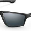 KastKing Osage Polarized Sport Sunglasses for Men and Women, Ideal for Driving Fishing Cycling Running, UV Protection (Frame: Black /Lens: Smoke)