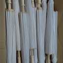 Aodaer 50 Pack 33 Inches Paper Umbrellas for Wedding Chinese Japanese Parasol Paper Decorative Oiled Umbrella DIY Painting Crafts for Bridal Party Decor Photography Props, White