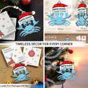 2025 Crab Ornaments for Christmas Tree, Unique Gifts for Friend Neighbor Coworker, Funny Animal Lover Gifts for Men Women, Wood Sea Animal Christmas Ornaments as Crab Decorations