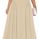 ZESICA Womens 2025 Summer Sleeveless Square Neck Sundress Casual Long Flowy A Line Beach Vacation Maxi Dresses (Medium)