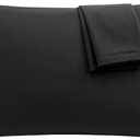 uxcell 2 Pack Pillow Cases Soft 1800 Series Microfiber Pillowcases Set with Zipper Standard(20"x26") Black