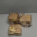 Yeaqee 50 Pcs Mini Metallic Gift Bags with Handles 4x4.75x2.25'' Tiny Thank You Favor Bag with Tag for Women's Day St. Patrick's Wedding Spring Easter Welcome Baby Shower Birthday (Kraft,Gold)