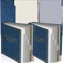 chiazllta 2 Pcs Estate Planning Portfolio Binder with Index Tab Divider When I Die Organizer Binder End of Life Planner PU Leather 3 Ring Organizing Wills Trusts Powers of Attorney Final Wishes(Blue)