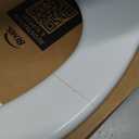Mayfair Linden Slow Close Toilet Seat, Non Slip Heavy Duty Wood, Easy Install, Elongated, White