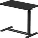 FLEXISPOT Adjustable C Table with Wheels, Mobile Snack Side End Table Sofa Couch Bedside Table Laptop Rolling Cart TV Tray Night Stand Small Space Side Table,Black