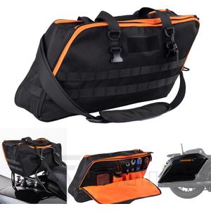 Motorcycle Saddlebag Liner Bag, Hard Saddle Bag Organizer, Insert Single-side Travel Luggage Compatible with Harley Touring Street Glide Road King Road Glide Electra Glide, 1 Bag Only, Black