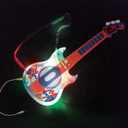 Lexibook, Spider-Man, Light-Up Electronic Guitar with Microphone, Glasses with Microphone, melodies, 2 Game Modes, MP3 Input, Blue/red, K260SP