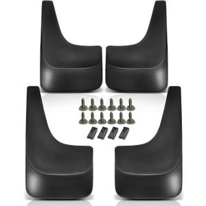 A-Premium Set of 4PCS Mud Flaps Splash Guards Mudguards Mudflaps with Hardware Kits Accessory Compatible with Chevy Silverado 1500 2500 3500, Avalanche, Suburban, Tahoe 01-14, Front LH RH & Rear LH RH