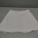 Stelle Women's Tennis Golf Skirts High Waisted with Pockets Inner Shorts for Athletic Skorts Sports Running Pickleball (White, S)