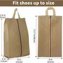 6pcs Portable Shoe Organizer, Travel Pouches with Zipper, Golf Shoe Bags, Clothes Bags, Soccer Cleats Bag Shoe Pouch for Gym, Waterproof, Odor-Resistant (Khaki)