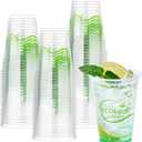 ECOLipak 100 Count 9 OZ Clear Compostable Plastic Cups, Disposable Plant-Based Biodegradable Drinking Party Cups, PLA Plastic Cold Tumblers for Daily, Family, Party, Gathering