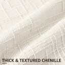 DecorUhome Summer Cream White Chenille Throw Pillow Covers 18x18 Set of 2 Textured Cozy Slubby Couch Pillow Covers Modern Farmhouse Boho Decorative Pillow Cases for Bed Sofa Living Room