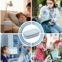 Asthma Inhaler Portable Case for Adults, Kids & Seniors - Multi-Zone Lining for Inhaler/Spacer/Emergency Meds, Waterproof PU & Travel-Ready with Mesh Pocket, Blue (Only Case)
