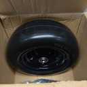 11x4.00-5 Flat Free Lawn Mower Tire and Wheel with Bearing Bore 3/4" or 5/8", 3.4"-4"-4.5"-5" Centered Hub, Smooth Tread Tire for Zero Turn Mowers, 2 Pack