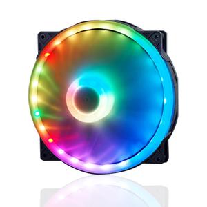 Case Fans, 200MM Large Hydraulic Bearings Fans Air Volume ARGB Light Effect Silent Low Noise 4PIN PWM+5V ARGB Click to Connect Computer Case Fan 12V