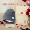 Satin Lined Beanie for Women Men, 3-Layer Warm Slouchy Winter Hat, Valentines Day Gifts for Him Her, Gift Box Card Included