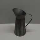 Rustic Vase, Metal Milk Jug Vase, Farmhouse Galvanized Flower Vase for Home, Kitchen, Bathroom