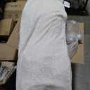 Extra Soft Body Pillow Cover, Sherpa/Microplush Material, 20x54 Inches, Zipper Closure (Cream)