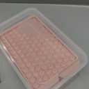 WIBIMEN Mini Ice Cube Trays, 0.55 Tiny Pebble Ice for Iced Coffee & Cocktails, Fast Chill, Easy Twist Release, Stackable with Lid & Storage Bin (4 Pack, Pink)