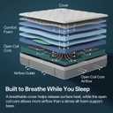 12 Inch Queen Hybrid Mattress, Gel Foam, Pocket Coils, Medium Firm