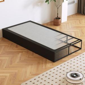 10 Inch High Profile Twin Box Spring, Heavy Duty Metal Frame Mattress Foundation with Fabric Cover, Easy Assembly, Noise-Free (10 Inch, Twin)