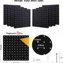 8Pcs Pegboard Wall Organizer Panels Black ABS Pegboard Wall Mount for Home, Craft Room, Garage, Kitchen, Workshop, Tool Organization, 10 * 10in Peg Boards. (No Hooks and Bins).