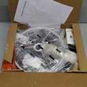 INNOD Coat Rack Freestanding Coat Tree with Floor Light, Metal Tall Entryway Coat Stand with 5 Hooks, Slim Modern Black Coat Hanger for Bedroom, Hallway, Office and Small Spaces