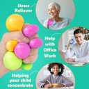 KLT Stress Balls Bulk for Kids and Adults: 32 Pack Mini Squishy Ball for Anxiety Relief - Color Changing Sensory Fidget Toy for Autism Kids Calming - Small Prizes for Student Classroom (1.8")