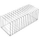 Ctosree Acrylic File Organizer for Desk Vertical 15 Compartments File Sorter Mail Organizer Desktop Countertop Folder Stand Racks for Office Home School Desk(Rectangle,Clear)
