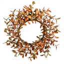 YNYLCHMX 18" Fall Wreaths for Front Door, Artificial Autumn Wreath, Fall Door Wreath with Brown Eucalyptus Leaves for Home Porch Window Wall Farmhouse Decor, Indoor Outdoor, Holiday Decor