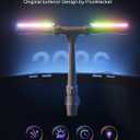POOLHACKER Solar Pool Fountain with 10-Color LED Lights, Newly Refined Streamlined Design, Auto Dusk Sensor & Timer, Remote Control, Dual-Head Adjustable Spray for Above & Inground Pools