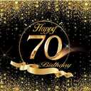 70th Birthday Backdrop Banner 8x6ft Men Black Gold 70th Birthday Decoration Background Men Women Bday Party Celebration Photos Cheers to 70 Years Old Party Backdrop