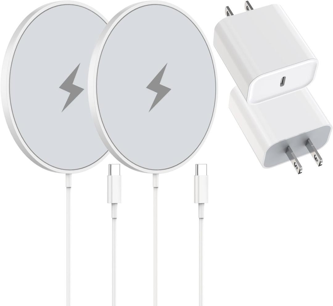 Magnetic Wireless Charger Fast Apple Mag-Safe Charger for iPhone 16 Pro Max/16 Pro/iPhone 15Pro Max/15 Plus/14/13/12/AirPods 3/2/Pro/Pro 2 Magnet Charging Pad Mag Safe Chargerwith Dual Charging Ports