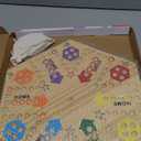 Original Marble Game Wahoo Board Game Double Sided Painted Wooden Fast Track Board Game for 6 and 4 Players 6 Colors 24 Marbles 6 Dice for Family Friends (Small Log)