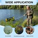 40" Wide Floating Pond Skimmer for Lakes & Ponds, Extra Replacement Net, Lightweight Aluminum Frame, Collects Debris and Leaf, Cleaning Tool for Ponds and Lakes, X-Large
