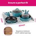 HOLDN STORAGE Pull Out Cabinet Organizer, Heavy Duty Caddy-22W x 21D - Requires At Least 23-1/4 Cabinet Opening, Steel Metal Cabinet Drawers Slide Out, Chrome
